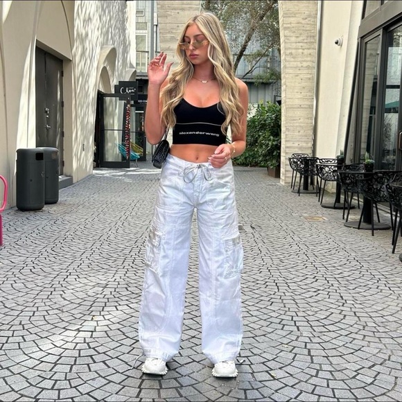 REVICE DENIM METALLIC SILVER PANTS - Picture 2 of 6